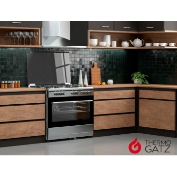 Thermogatz TGS 7000 IX Κουζίνα Υγραερίου & Ρεύματος 94lt με Εστίες Υγραερίου Π90εκ. Inox